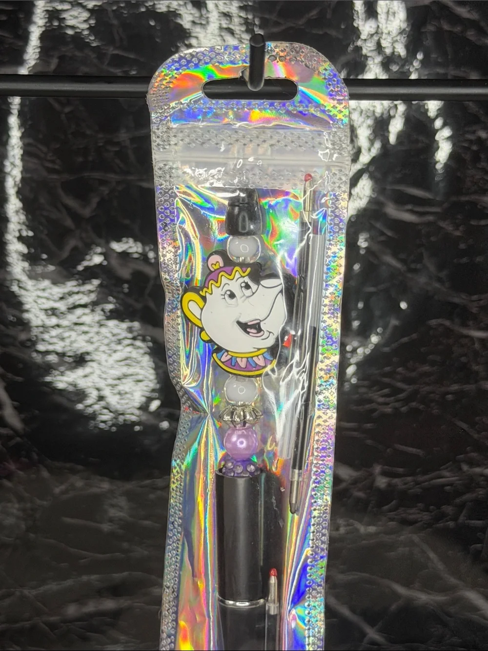 Mrs Potts Focal Bead Pen Black and blue ink